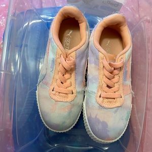 PUMA Carina-white electro peach lavender Sneaker size 13 girl